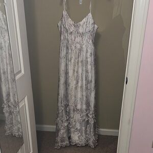Altar'd State Lavender Floral Maxi Dress